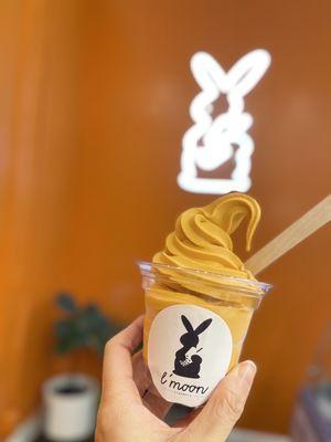 Thai tea soft serve is so yummy