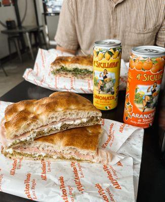 we asked for it cut in half. these sandwiches are huge!