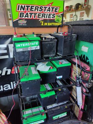 We carry Interstate batteries