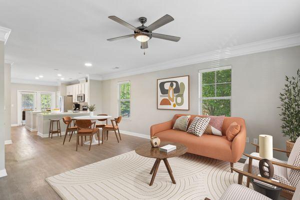 Newly Renovated Townhome: Living Room