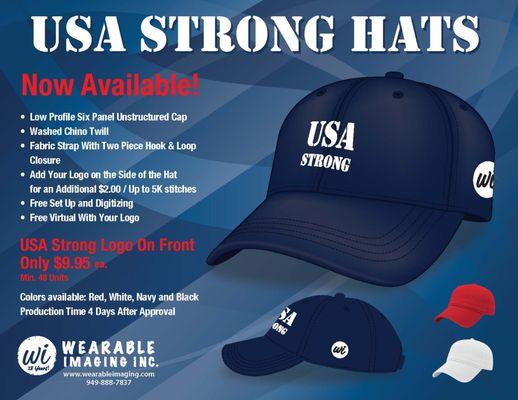 USA Strong Branded hats