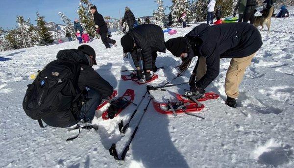 The snow shoes are easy to rent & easy to use, & Mountain Provisions customer service is unbeatable! :)