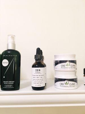 Yes I carry CBD products and other great stuff your skin and body, will love.