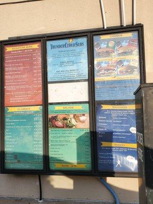 Drive thru menu