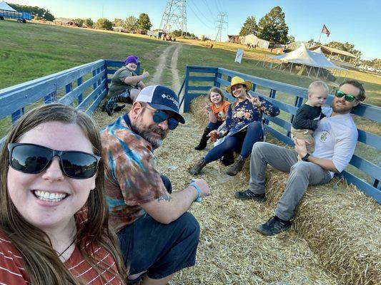 Hay ride.