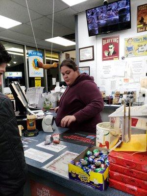 Who is this? Cashier? Manager? No name badge. No customer service skills. Piss poor attitude. This Chevron can kiss my ass.