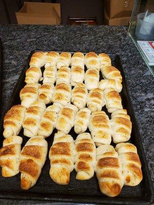 Homemade garlic knots