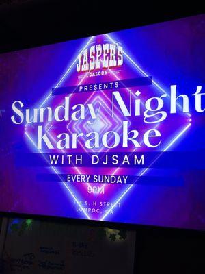 Karaoke Sunday Nights!