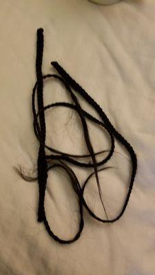 4 braids fell out 2 days later!