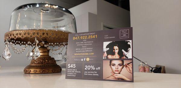 Posh beauty bar 20% off first time clint