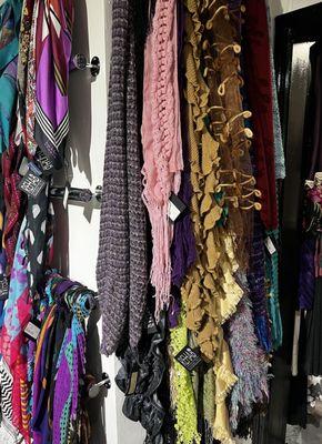 silk scarves and knit scarves