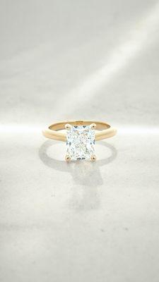 2CT Radiant Cut Diamond Ring made for our long time customer