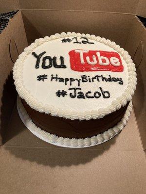 You Tube Birthday Cake