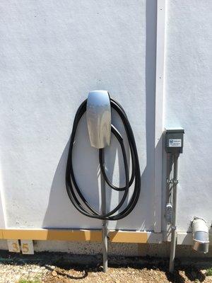 Tesla Wall Charger Installation at the " Greenporter" in Greenport NY