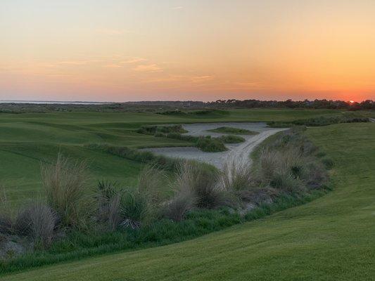 View looking back from 18th green