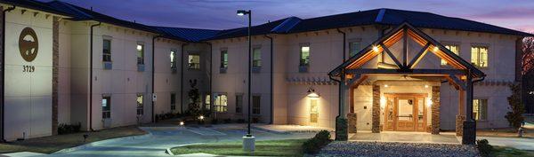 Exterior view of The Lodge at Bear Creek, in Grapevine, Texas.