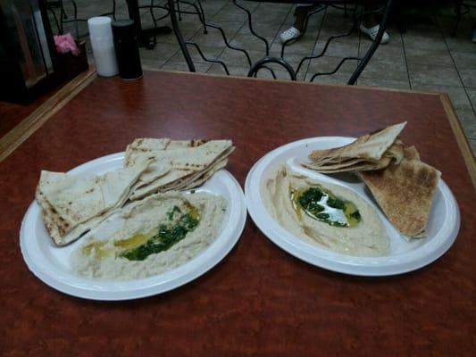 Hummus and baba ganoush