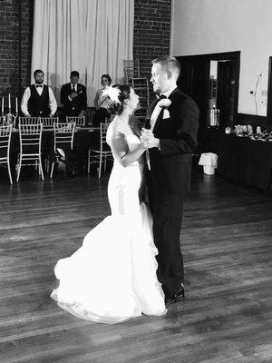 The picture Tony took of us during our first dance.