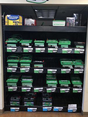 Batteries on display