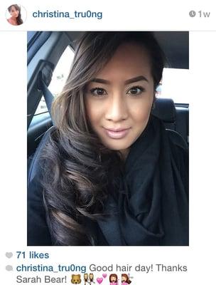 Repost from my lovely client. Loving her cool brown highlights!