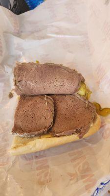 Roast Beef Hoagie.