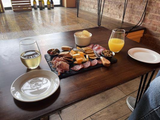 The small charcuterie board was a generous accompaniment to our drinks.