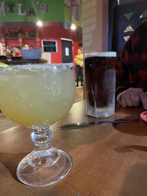 Jumbo Margarita and Amber Dos Equis