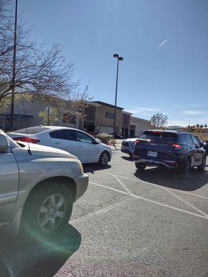 People driving the wrong way because lot is garbage