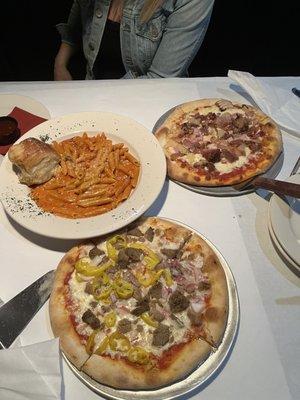 Crew Pizza, The Luau, Penne Ala Vodka