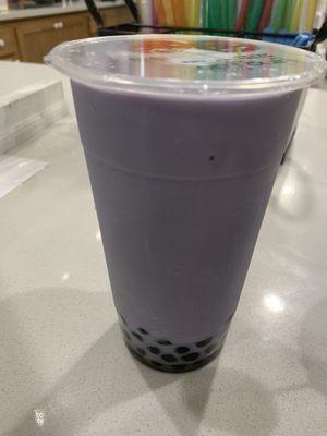 Taro milkshake with tapioca pearls