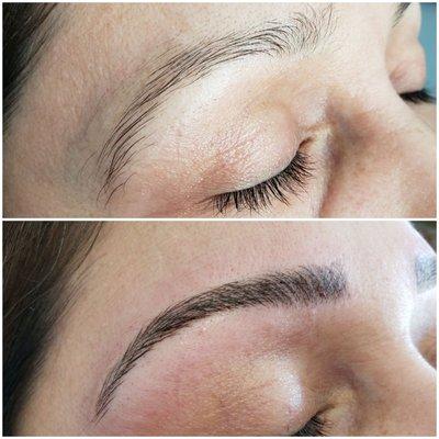 Eyebrows microblading