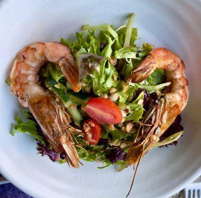 Shrimp and salad