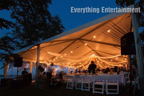 30x60 Wedding Tent with String Lighting at the Alice Austen House in Staten Island, NY