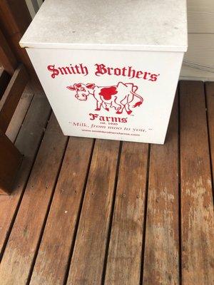 Milk box on front porch