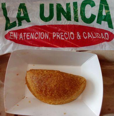 Beef and potato empanada. It was dry and hard to chew, but at least the flavor was decent.