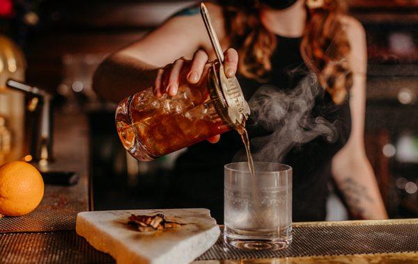 The Honey Moon Smoked Old Fashioned.