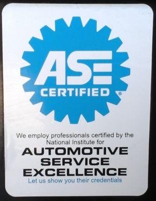 ASE Certified Master Technician always on site.