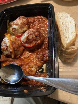 Homemade Meatballs w/ bread