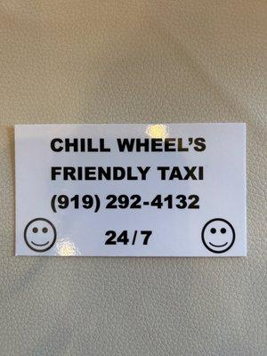 Call Chill Wheels if you need a ride.