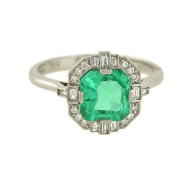 This emerald and diamond ring was a pleasure to create as a custom piece!