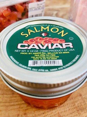 Salmon Caviar - Passover brunch FEAST! In a cute little reusable jar too yum yum yum..