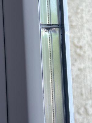 This is a faulty seam by Anderson Windows your response that this acceptable is truly a disgrace.