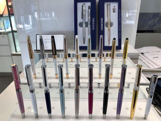 Crystalline pens, front and center