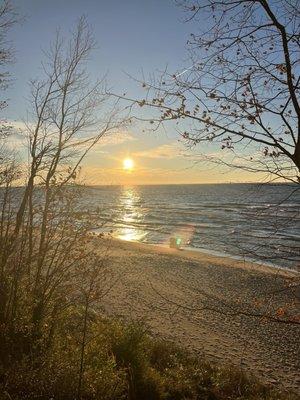 The beach right by the inn