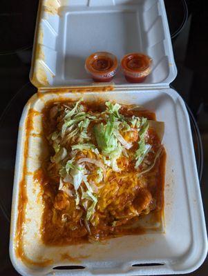 Chicken Enchiladas for $6.29.