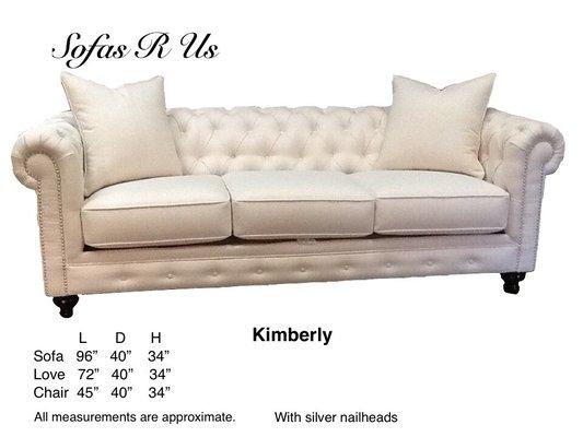 Tufted style sofa sets available in many different colors and fabrics. From vinyl to velvet. We'll make your dream sofa come true.