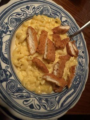 Mac Cheese with Buffalo Chicken (minus the buffalo)