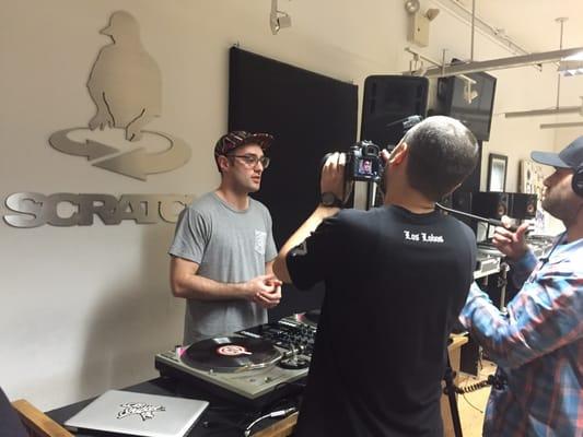 The Technical Mastermind DJ Shiftee being interviewed for Revolt TV | @ Scratch DJ Academy