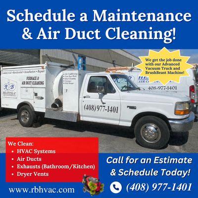 Schedule a HVAC Maintenance & Air Duct Cleaning