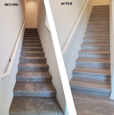 Before and After of the Stair View